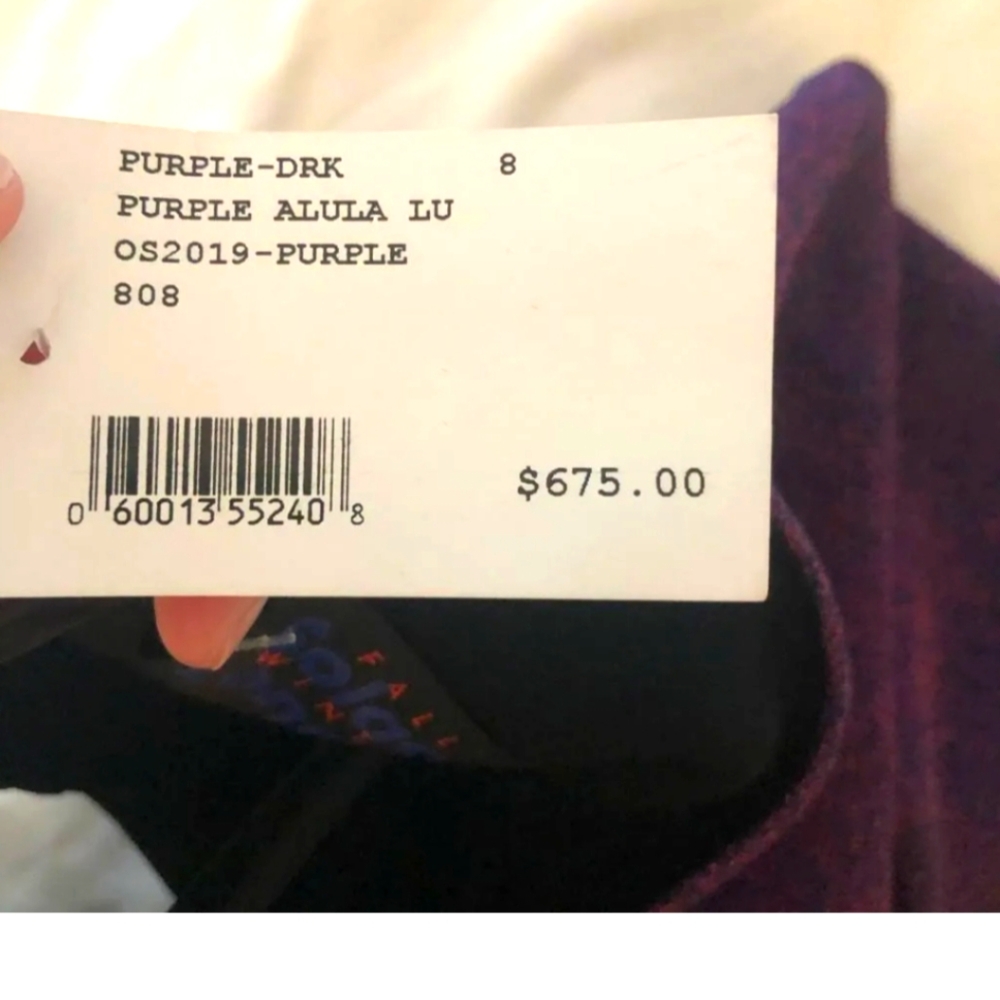 Solace London dress. Purple Metallic  Katy Perry, hit iconic dress! NWOT - Picture 11 of 12